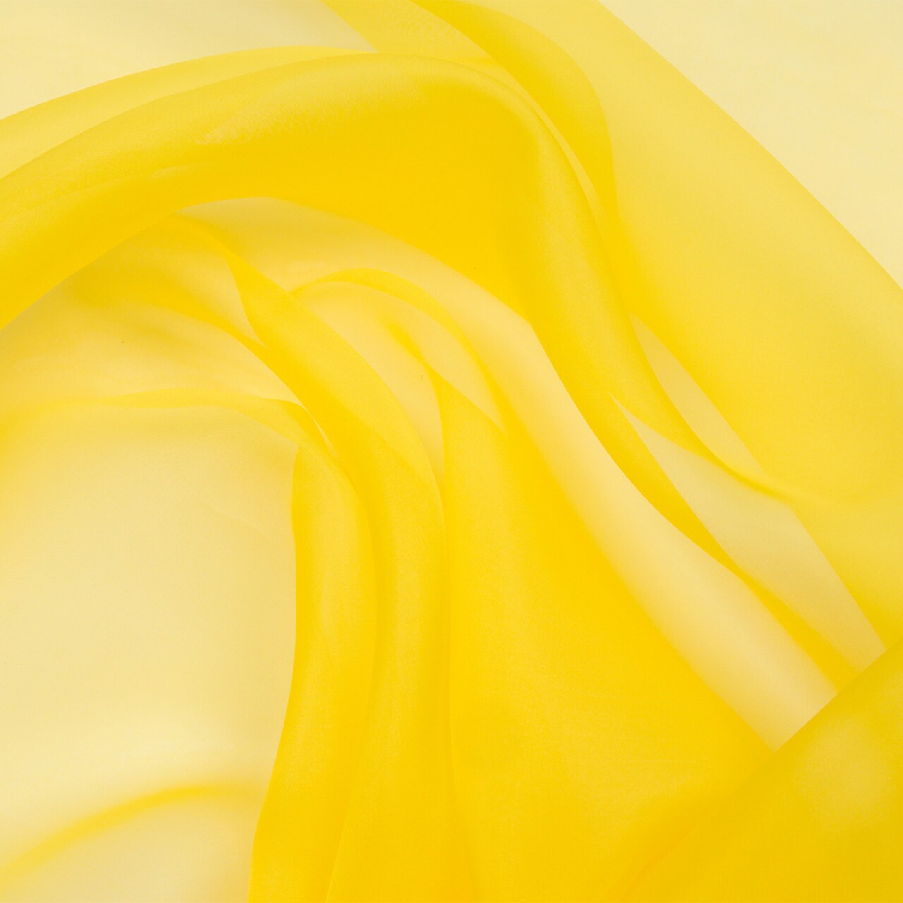 1 Yard Buttercup Yellow Silk Organza Fabric Sheer Lightweight for Bridal Wear 44 Inch Width